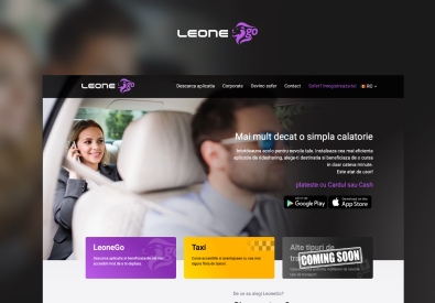 AppMotion - Aplicatii WEB&Mobile | Servicii Software | Custom LeoneGo - Landing Page de prezentare pentru Aplicatie Mobile