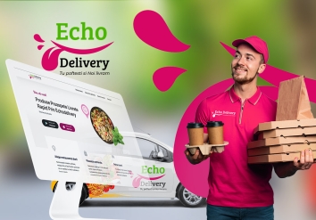 Portofolio Echo Delivery - Presentation website dedicated to the mobile app and the registered restaurants