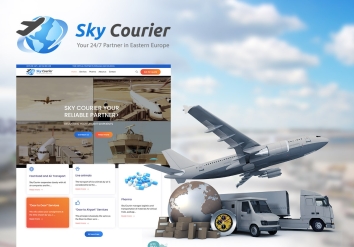 Portofolio  Sky Courier - Company presentation website for transportation services