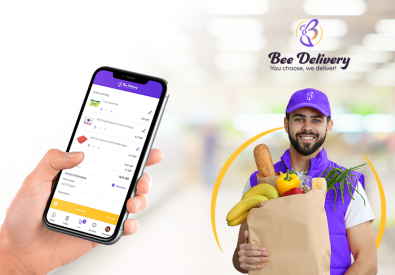 AppMotion | Software Development Company Bee Delivery - Android and iOS app for delivering supermarket orders